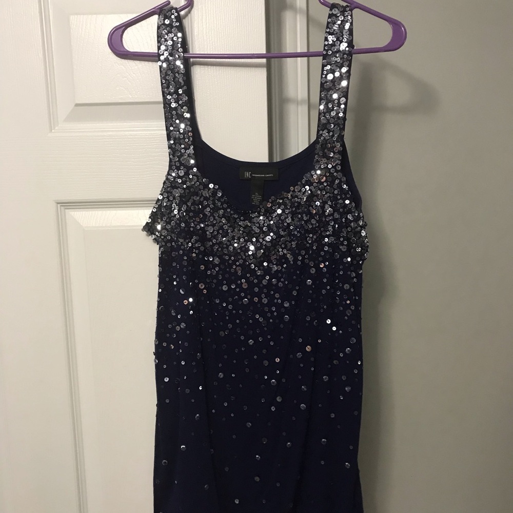 INC sequin tank top